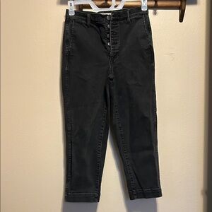 Madewell Button Fly High Waisted Jeans Black Size 27